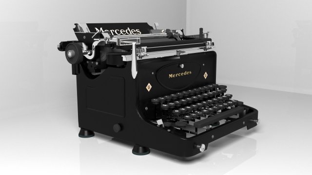 typewriter 3D Model .c4d .max .obj .3ds .fbx .stl .blend 