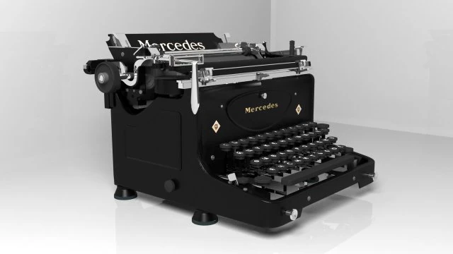 打字机 3D 模型 .c4d .max .obj .3ds .fbx .stl .blend 