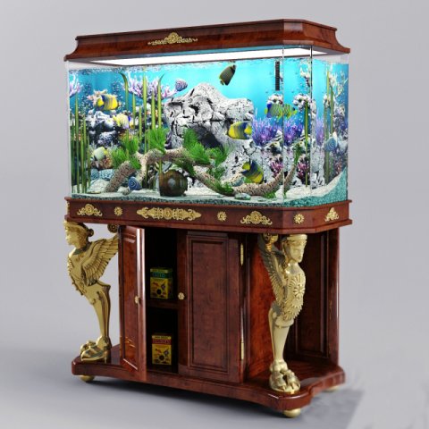 aquarium classic 3D 모델 .c4d .max .obj .3ds .fbx .stl .blend 