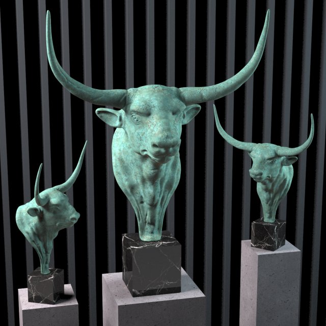 bull head Modelo 3D .c4d .max .obj .3ds .fbx .stl .blend 