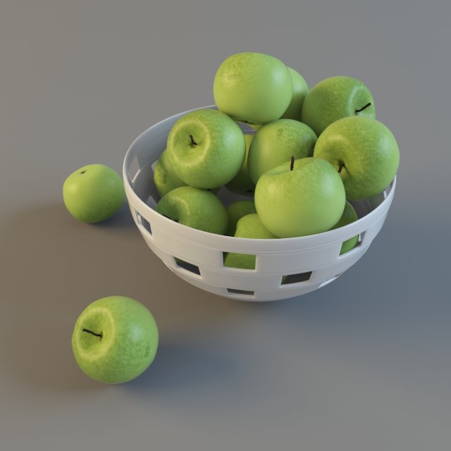 apple still life 3D 模型 .c4d .max .obj .3ds .fbx .stl .blend 