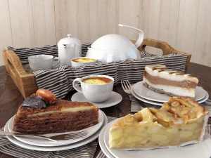 caffè con torta Modello 3D