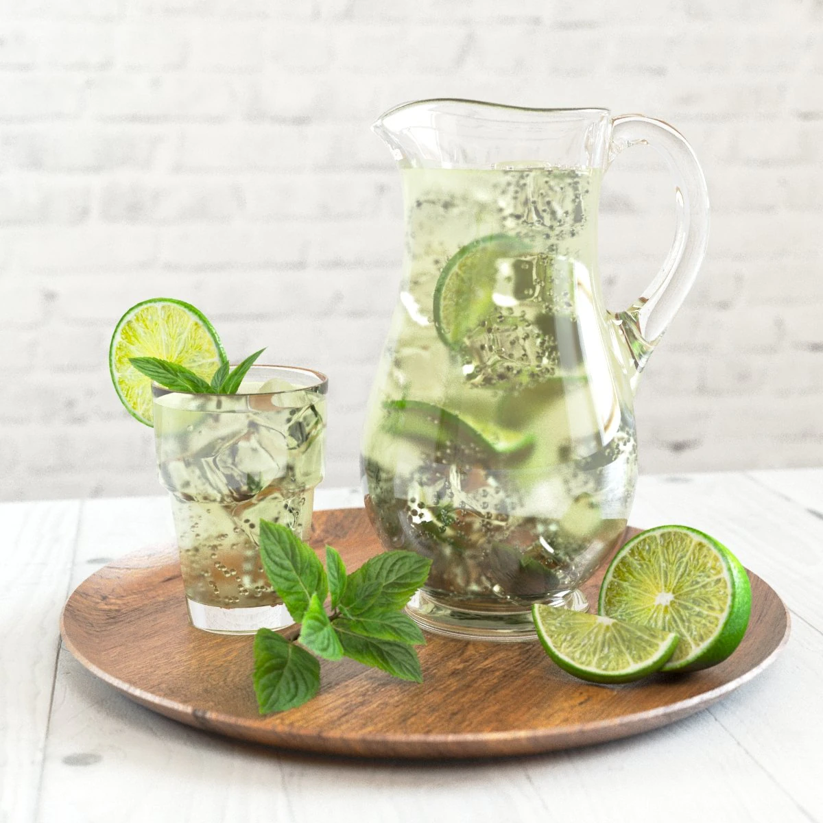 big jug with lemonade 3D Model .c4d .max .obj .3ds .fbx .stl .blend 