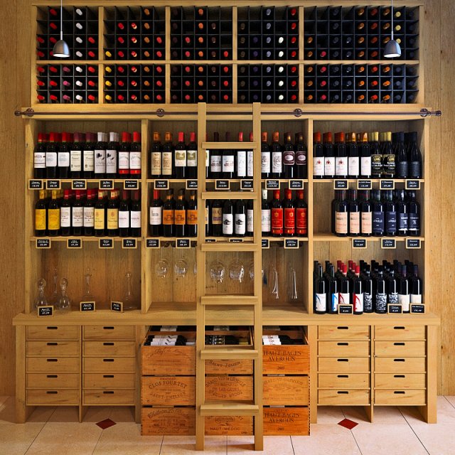 wine cabinet Modello 3D .c4d .max .obj .3ds .fbx .stl .blend 