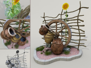 decorative fountain 3D Model