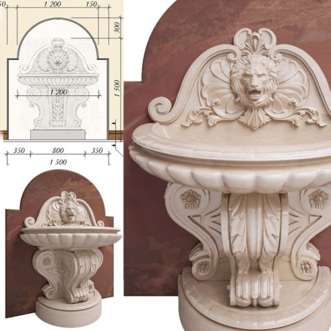 fountain 3D Model .c4d .max .obj .3ds .fbx .stl .blend 