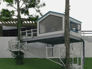 dom na drzewie Model 3D
