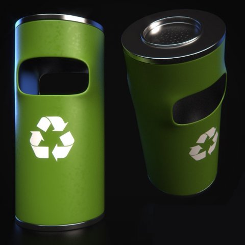 trash can 3D 모델 .c4d .max .obj .3ds .fbx .stl .blend 