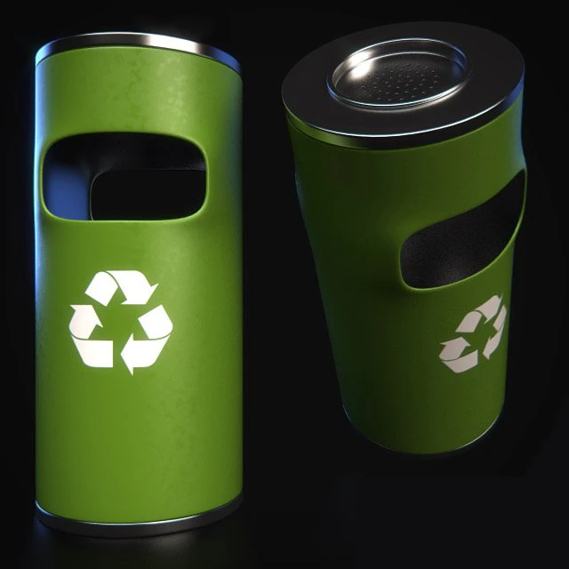 trash can 3D Model .c4d .max .obj .3ds .fbx .stl .blend 