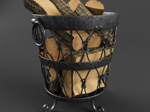 firewood basket 3D Model