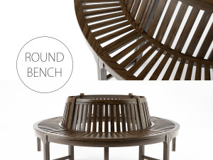 circular bench Modèle 3D