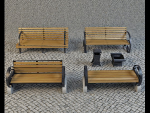 benches 3D Model
