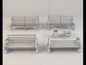 benches 3D Model