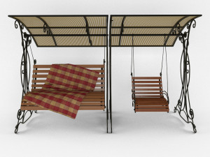 pendant bench 3D मॉडल