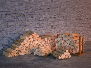 firewood 3D Model