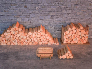 firewood 3D Model