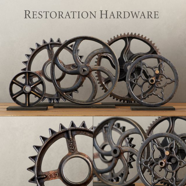 gears 3D Model .c4d .max .obj .3ds .fbx .stl .blend 