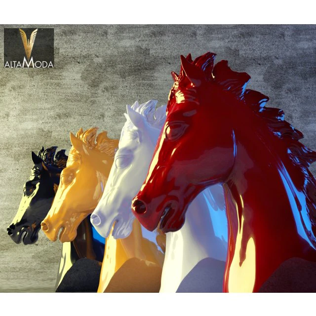 horse heads 3D Model .c4d .max .obj .3ds .fbx .stl .blend 