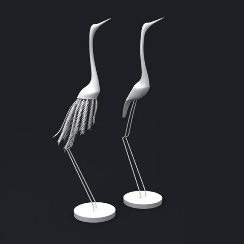 heron figurine Modello 3D .c4d .max .obj .3ds .fbx .stl .blend 