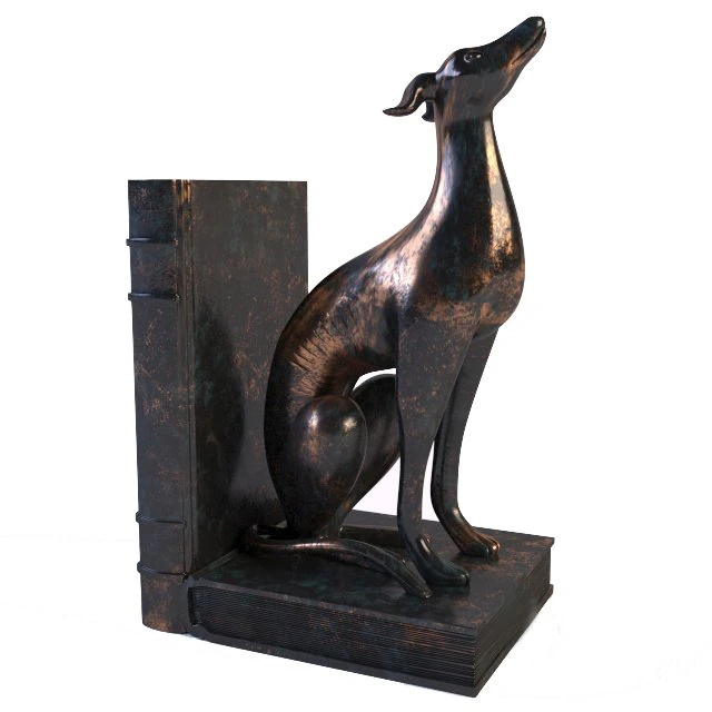dog figurine 3D Model .c4d .max .obj .3ds .fbx .stl .blend 