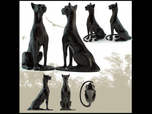 cat figurine Model 3D