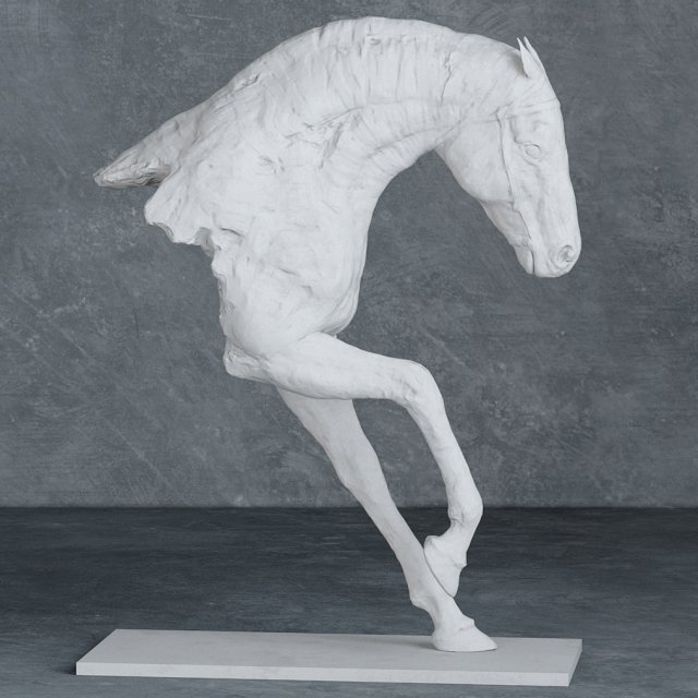 horse figurine 3D Модель .c4d .max .obj .3ds .fbx .stl .blend