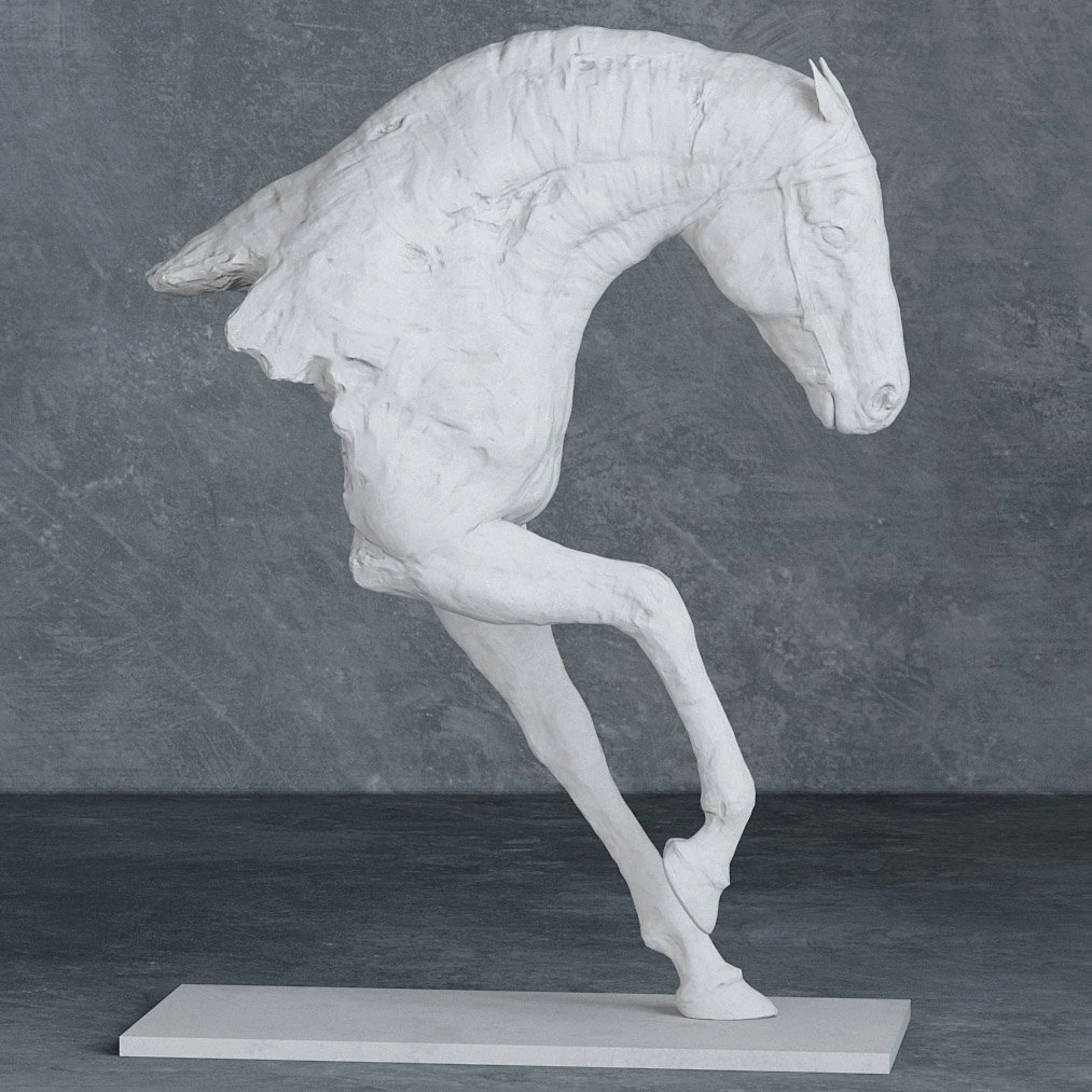 horse figurine 3D Model .c4d .max .obj .3ds .fbx .stl .blend