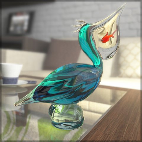 bird figurine 3D Model .c4d .max .obj .3ds .fbx .stl .blend 