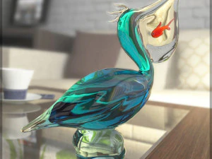 estatuilla de p&aacute;jaro Modelo 3D