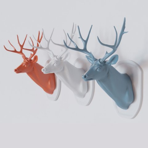 deer head Model 3D .c4d .max .obj .3ds .fbx .stl .blend 
