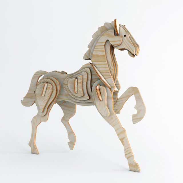 horse figurine 3D Model .c4d .max .obj .3ds .fbx .stl .blend