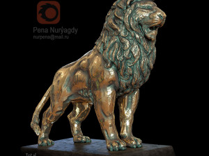 figurine of a lion Modelo 3D