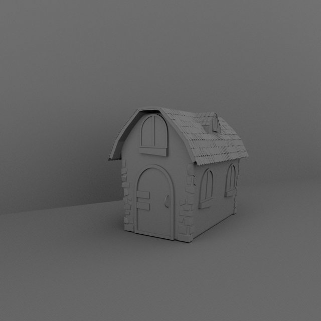 cartoon house Modelo 3D .c4d .max .obj .3ds .fbx .stl .blend 