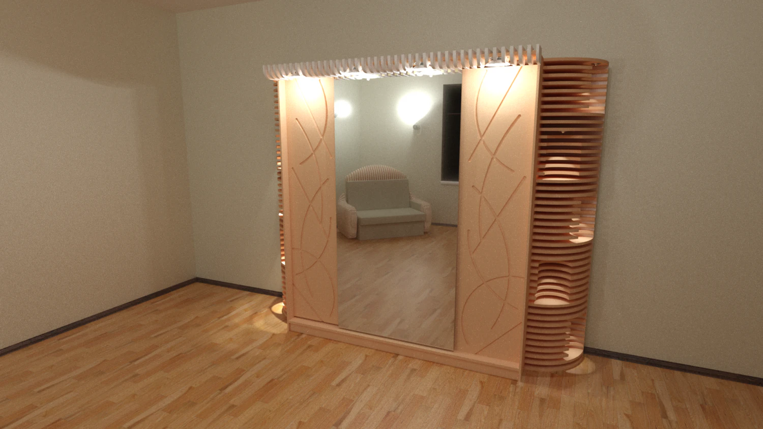 wardrobe 3D Model .c4d .max .obj .3ds .fbx .stl .blend 