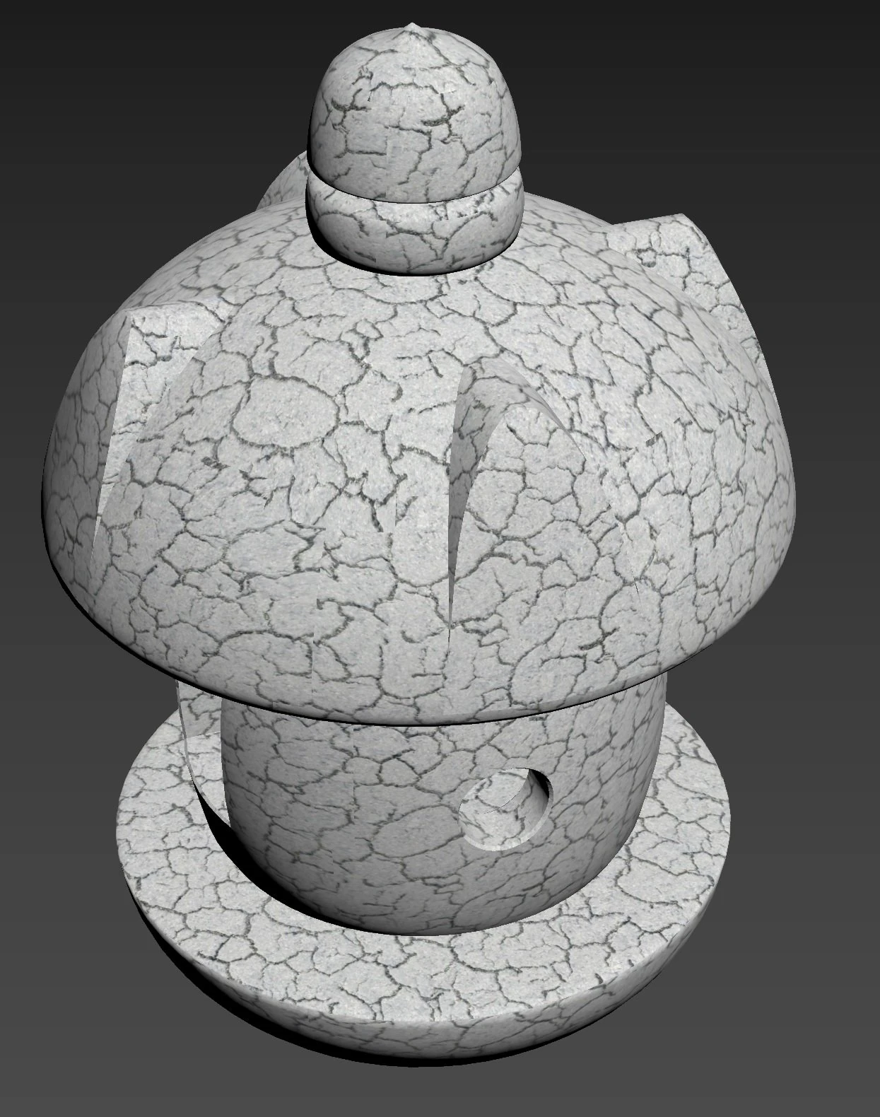 japan lamp clay - koalin 3D Model .c4d .max .obj .3ds .fbx .stl .blend 