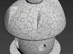 japanse lampklei - kaolien 3D Model