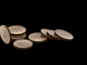 아시아 동전 3D 모델