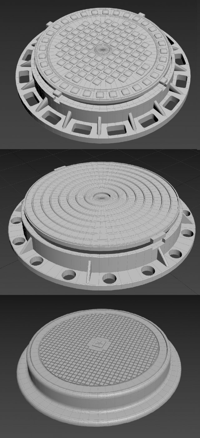 hatchways pack 6 in 1 3D Модель .c4d .max .obj .3ds .fbx .stl .blend 