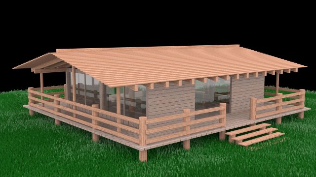 Hawaii Hause Modèle 3D .c4d .max .obj .3ds .fbx .stl .blend 