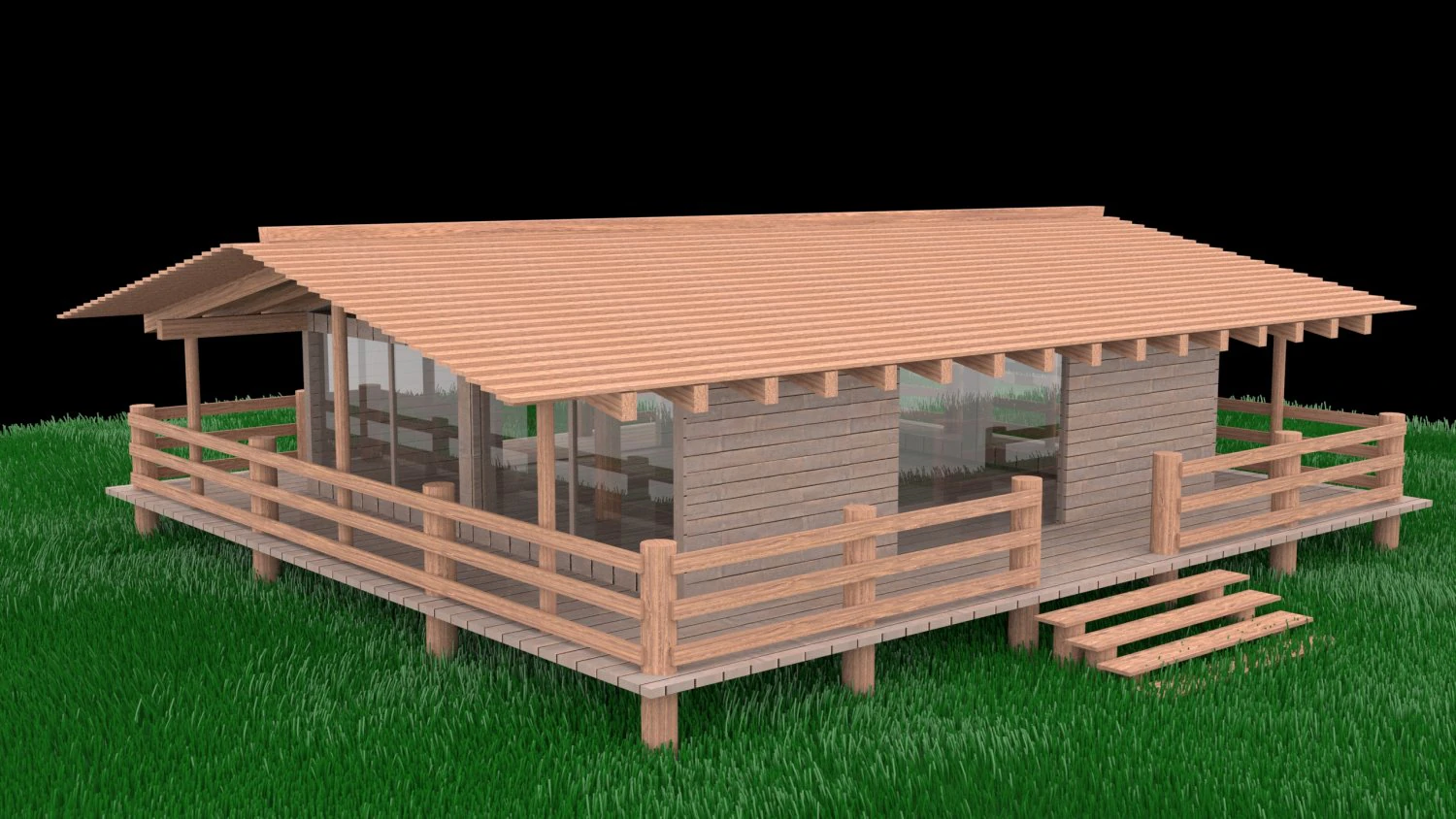Hawaii Hause 3D Model .c4d .max .obj .3ds .fbx .stl .blend 