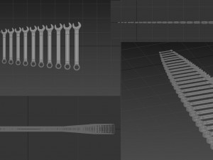 Spanner 6mm-32mm 10mm spanner vs nomber 3D Модель
