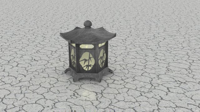 Japan Wall Lamp 3D Model .c4d .max .obj .3ds .fbx .stl .blend