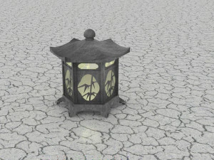 일본 벽 램프 3D 모델