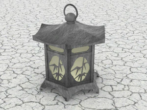 Japan Wall Lamp 3D Model