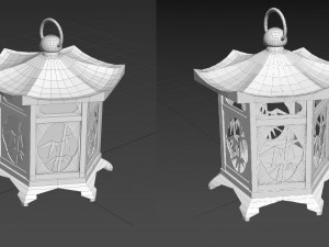 Japan Wall Lamp 3D Model