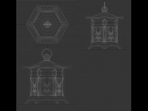 Japan Wall Lamp 3D Model