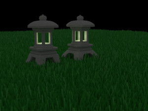 Japanese garden lantern 3D 모델