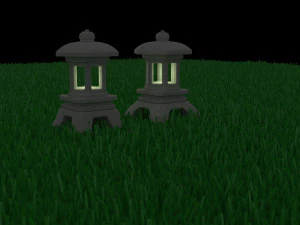 Japanese garden lantern 3D Model