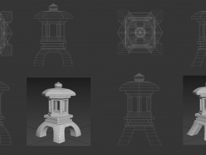 Japanese garden lantern 3Dモデル
