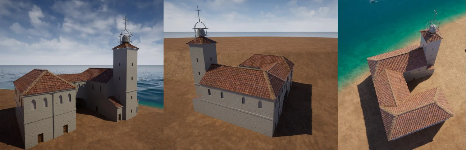 Church 3D Model .c4d .max .obj .3ds .fbx .stl .blend 